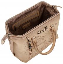 Kurzgrifftasche hellbeige bestickt Anekke Hollywood Studio Nude Strasssteine