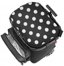 Einkaufstrolley Reisenthel Carrycruiser Dots White isolierte Fronttasche