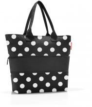Reisenthel Shoppingtasche schwarz weiß Punkte Dots White