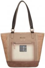 Shoppertasche beige bunt Anekke Hollywood Stars bestickt Nieten