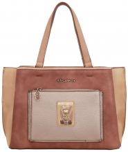 Anekke Henkeltasche Hollywood metallic Glitzersteine beige