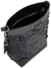 Anekke dunkelblaue Crossovertasche bestickt Hollywood Studio Navy
