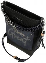 Anekke dunkelblaue Crossovertasche bestickt Hollywood Studio Navy