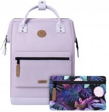fliederfarbener Maxirucksack Cabaia Adventurer Jaipur Wechselpouch