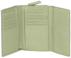 Brieftasche hellgrün Les Visionnaires Lisa Soft Grainy Matcha