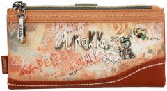 Geldbörse Anekke Peace & Love Flowers separates Etui braun grün