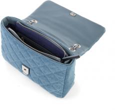 Ocarina Denim Überschlagtasche jeansblau Valentino Metallkette
