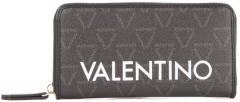 Zipbörse schwarz Logoprint Valentino Liuto Nero Multicolor
