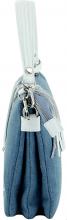 Caleidos blaue Schultertasche Jeansoptik Italien
