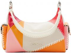 Desigual Umhängetasche Ziernähte Tutti Fruti Brasilia beige