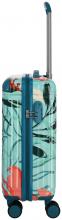 Bordkoffer mit Blumenprint türkis rosa 4w Trolley S 55cm Travelite Cruise 