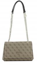 Überschlagtasche mit Kettenhenkel Guess Noelle Taupe 