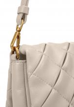gesteppte Schultertasche hellbeige Les Visionnaires Mila Weave Off White