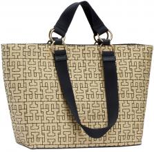 Strandtasche Tommy Hilfiger Bast City Monogramm beige blau