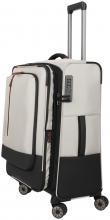 erweiterbarer Reisekoffer hellbeige Travelite Crosslite Natural M 66cm
