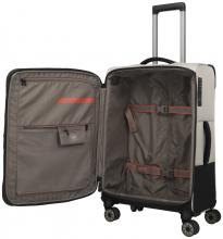 erweiterbarer Reisekoffer hellbeige Travelite Crosslite Natural M 66cm