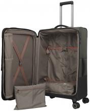 großer Flugkoffer dunkelolive Travelite Crosslite L 77cm Weichgepäck