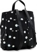 Desigual Tagesrucksack Mini Sumy New Splatter Negro Flechtdesign