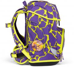 6teiliges Schulrucksackset Ergobag Cubo Light SuBärkraft gelb lila LUMI Edition