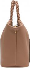 L.Credi Kurzgrifftasche mit Flechthenkel Mia Schwarz 