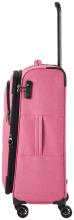 erweiterbarer Rollenkoffer rosa Weichgepäck Travelite Adria 4w Trolley M 67cm