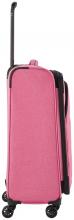 erweiterbarer Rollenkoffer rosa Weichgepäck Travelite Adria 4w Trolley M 67cm
