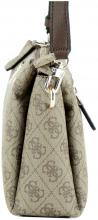 Umhängetasche mit Logoprint Guess Noelle Latte Logo braun beige