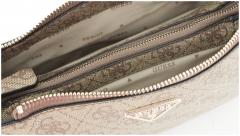 Umhängetasche mit Logoprint Guess Noelle Latte Logo braun beige