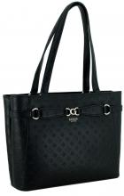 Shoppertasche Guess Arlena Logo schwarz Prägung
