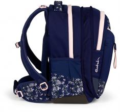 Mädchenschultasche dunkelblau rosa Blumen Satch Match Bloomy Breeze