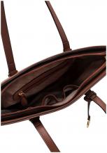 dunkelbraune Shoppertasche L.Credi Filippa Nougat
