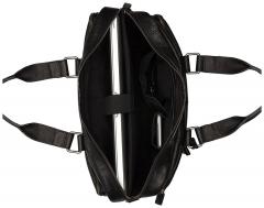 schwarze Ledertasche Burkely Antique Avery Laptop 15,6 Zoll