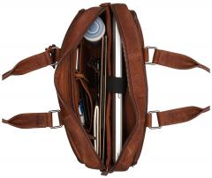 braune Herrentasche Burkely Leather Workbag Antique Avery