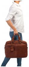 braune Herrentasche Burkely Leather Workbag Antique Avery