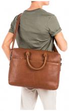 Arbeitstasche Antique Avery Cognac Burkely Echtleder