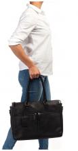 Burkely Herrentasche Leder Antique Avery schwarz