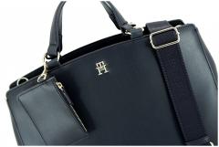 elegante Kurzgrifftasche Monotype Tommy Hilfiger dunkelblau Etui