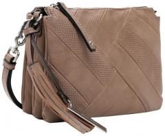 Crossovertasche Lyndsey Suri Frey klein Dunkelbeige perforiert