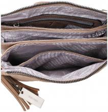 Crossovertasche Lyndsey Suri Frey klein Dunkelbeige perforiert
