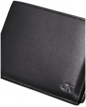 Lederbörse Calvin Klein Metal 10CC Coin Trifold schwarz Männer