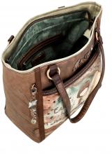 Shopper Anekke Core Erde bestickt Kristalle heart braun
