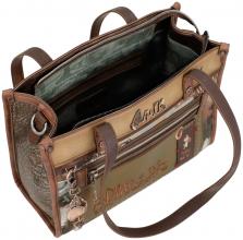 Henkeltasche Anekke Core Outer Brauntöne Stickerei
