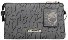 Anekke Core Crust Abendtasche dreigeteilt schwarz Nieten