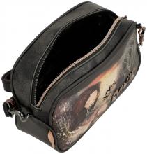 Schultertasche schwarzbunt Anekke Dreamverse Glitzer Wechselgurt