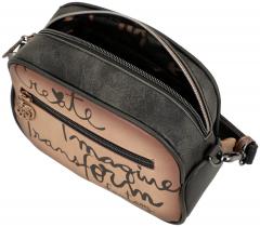 Schultertasche schwarzbunt Anekke Dreamverse Glitzer Wechselgurt