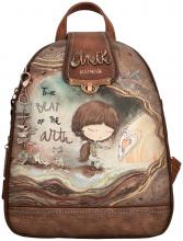 Anekke Core Tagesrucksack braun mit Aufdruck