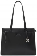 klassische Shoppertasche L.Credi schwarz vegan Maile