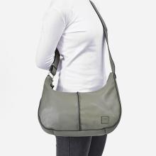 FREDsBRUDER Schultertasche Small Ginsberg Light Grey Leder