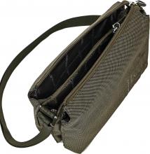 Schultertasche Pochette dreigeteilt Mandarina Duck MD20 Pirite olivgrün