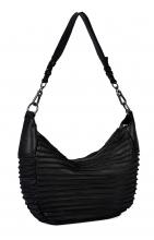 FREDsBRUDER Ledertasche Riffel Flowow Black Crossbody